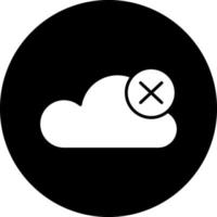 Cloud Delete Vector Icon Design