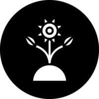 Flower Plantation Vector Icon Design