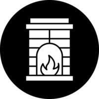 Fireplace Vector Icon Design