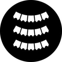 New Year Flags Vector Icon Design