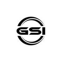 GSI letter logo design in illustration. Vector logo, calligraphy designs for logo, Poster, Invitation, etc.