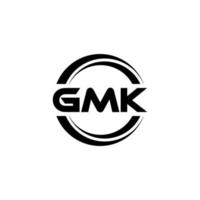 diseño de logotipo de letra gmk en ilustración. logotipo vectorial, diseños de caligrafía para logotipo, afiche, invitación, etc. vector