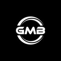 GMB letter logo design in illustration. Vector logo, calligraphy designs for logo, Poster, Invitation, etc.