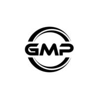 GMP letter logo design in illustration. Vector logo, calligraphy designs for logo, Poster, Invitation, etc.