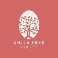 Tree Logo, Life Balance Education Vector, Luxurious Elegant Simple Tree Design, Playground Illustration Icon vector