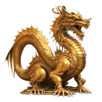 gratuit chinois ai génératif d'or dragon png