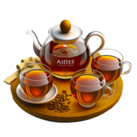 bicchiere tè impostato colore azione illustrazione png