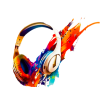 color headphones PNG transparent