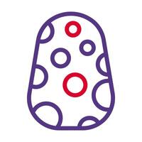 egg icon duocolor red purple colour easter symbol illustration. vector