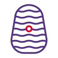 egg icon duocolor red purple colour easter symbol illustration. vector