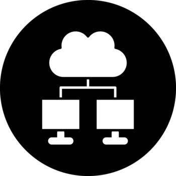 diseño de icono de vector de computación en la nube