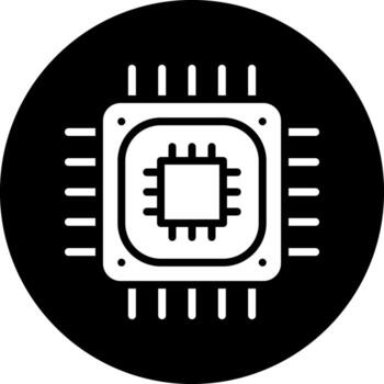 CPU Processor Vector Icon Design