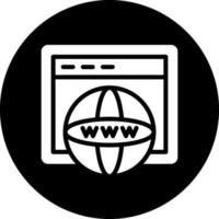 diseño de icono de vector de www