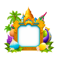 golden frame with flower icons png