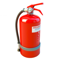 3d rendering fire extinguisher object transparent background png