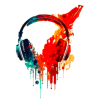 color headphones PNG transparent