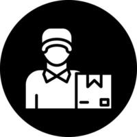 Courier Man Vector Icon Design