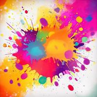 Colorful paint splashes on a colorful background photo