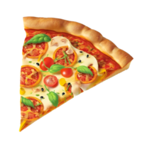 Italian delicious pizza slice free illustration png