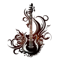 gitarr med flamma png transparent