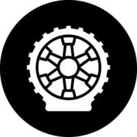 Flat Tire Vector Icon Design