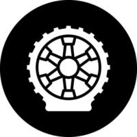 Flat Tire Vector Icon Design