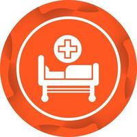 icono de vector de cama de hospital