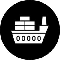 Cargo Ship Vector Icon Design