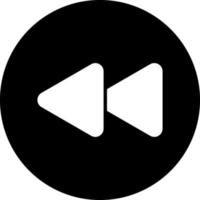 Backward Vector Icon Design