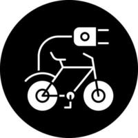 Electric Bicycle Vector Icon Design