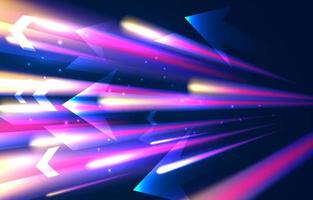 Colorful Speed Of Lights with Sparkling Effect Concept vector