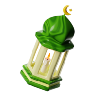 Ramadán islámico linterna 3d icono ilustración png