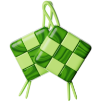 Ramadã ketupat 3d ícone ilustração png