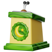 Ramadan Mosque Podium 3d Icon Illustration png