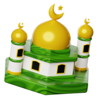 Ramadán mezquita 3d icono ilustración png