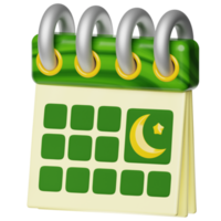 Ramadán Ramadán calendario 3d icono ilustración png