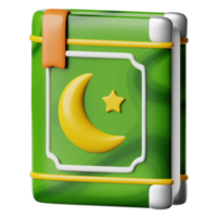 ramadan helig qur'an bok 3d ikon illustration png