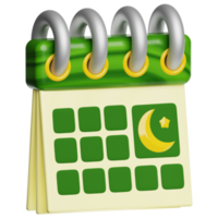 Ramadã Ramadã calendário 3d ícone ilustração png