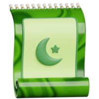 Ramadan preghiera stuoia 3d icona illustrazione png