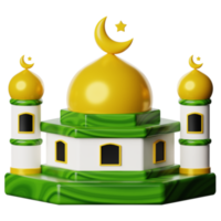 Ramadã mesquita 3d ícone ilustração png