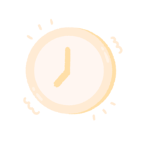 linda pastel amarillo alarma reloj pegatina acerca de dormitorio estacionario png