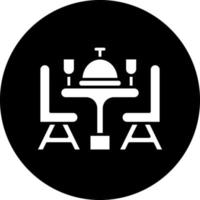 Dining Table Vector Icon Design