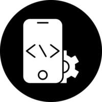 móvil codificación vector icono diseño