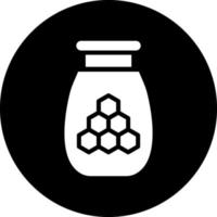 Honey Jar Vector Icon Design