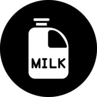 Milk Bottle Vector Icon Design