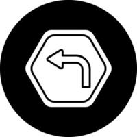 Turn Left Vector Icon Design