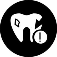 diente problema vector icono diseño
