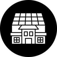 Solar House Vector Icon Design