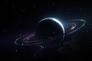 close up Space scene with planets, stars and galaxies. Space galaxy background with planet and asteroids. . photo