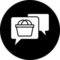 Ecommerce Chat Vector Icon Design